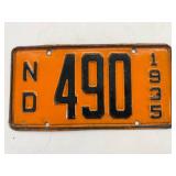 1935 ND 3 Digit License Plate