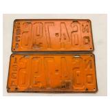 Matched Set 1934 ND License Plates