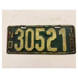 1920 ND License Plate