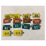 1959-1964 ND License Plate Tabs