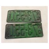 Matched Set 1923 ND License Plates