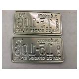 Matched Set 1970 ND Truck License Plates