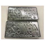 1971 Matched Set MN License Plates