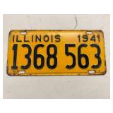 1941 Illinois License Plate