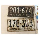 License Plates - MN 1947 & 1948, Red Lake Chippewa
