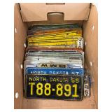 Box Of Vintage ND License Plates