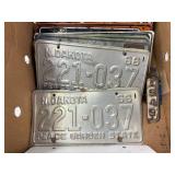 Box Of Vintage ND License Plates
