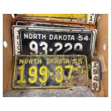 Box Of Vintage ND License Plates