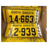 Box Of Vintage ND License Plates
