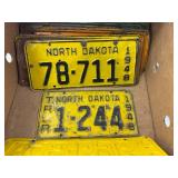 Box Of Vintage ND License Plates
