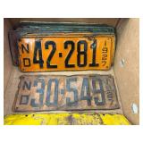 Box Of Vintage ND License Plates