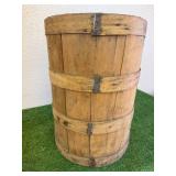 Wood Coffee Shipping Barrel with Lid