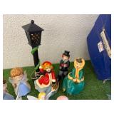 Tote of Christmas Lights & Figurines