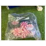 Tote of Christmas Lights & Figurines