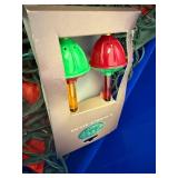 Tote of Christmas Lights & Figurines