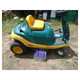 Yard Bug riding mower. Consignor says it starts & does run but needs a battery & a little tlc. As shown.