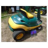 Yard Bug riding mower. Consignor says it starts & does run but needs a battery & a little tlc. As shown.