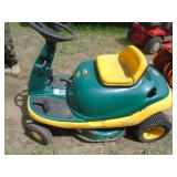 Yard Bug riding mower. Consignor says it starts & does run but needs a battery & a little tlc. As shown.