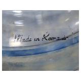 Unique Romanian Blown Glass Art Vase