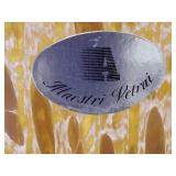 Maestri Vetrai Mid Century Modern Amber Vase