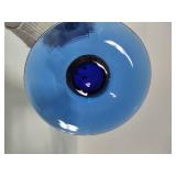 Cobalt Blue & Gold Glass Decanter