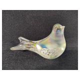 Handblown Iridescent Glass Bird