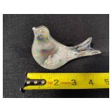 Handblown Iridescent Glass Bird
