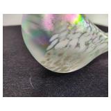 Handblown Iridescent Glass Bird