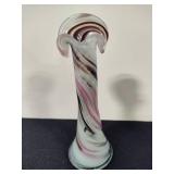 Handblown Art Glass Swung Stretch Swirl Vase