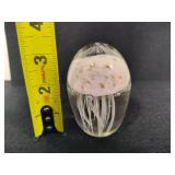 Blown Glass Jellyfish Paperweight