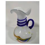 Murano Hand Blown Swirled Art Glass Vase