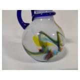 Murano Hand Blown Swirled Art Glass Vase