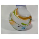 Murano Hand Blown Swirled Art Glass Vase