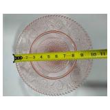 Pink Depression Glass Pedestal Cake Stand
