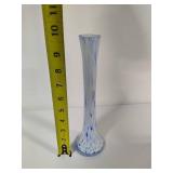 Blue & White Glass Art Vase