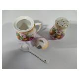 Hand Painted Shaker & Sugar Set