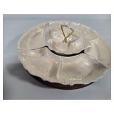 California Pottery Serving Tray on Lazy Susan