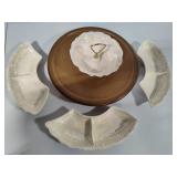California Pottery Serving Tray on Lazy Susan
