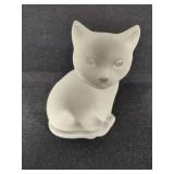 Nybro Sweden Frosted Glass Cat Paperweight