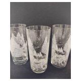 Avon "Over the River" Etched Tumblers