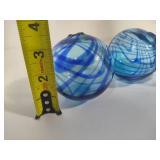 Art Glass Round Decorative Swirl Balls
