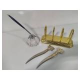 Brass/Crystal Desk Assortment