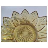 Amber Glass Petal Bowls