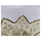 Amber Glass Petal Bowls