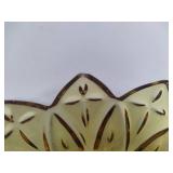 Amber Glass Petal Bowls