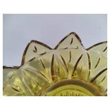 Amber Glass Petal Bowls