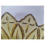 Amber Glass Petal Bowls