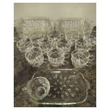 Hazel Atlas Teardrop Pattern Snack Sets