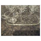 Hazel Atlas Teardrop Pattern Snack Sets