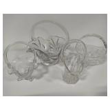 Lot of Crystal/Glass Baskets